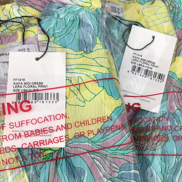 Faithfull The Brand Rafa Midi Dress Lera Floral - Picture 7 of 7